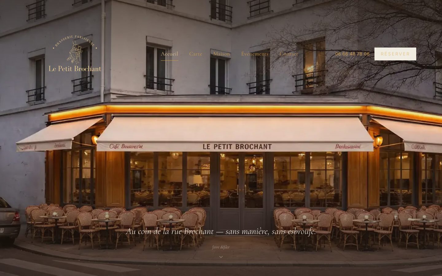 Le Petit Brochant, aperçu du site